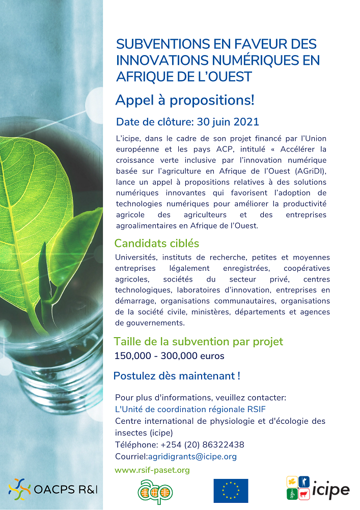 Clôture De L’appel à Propositions AGRIDI - Agropolis Fondation